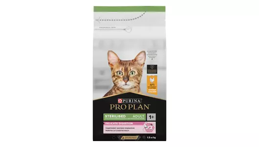 PRO PLAN Delicate Digestion Sterilised Adult Корм сух.кур.д/стер.кошек с чувств.пищевар.1,5кг