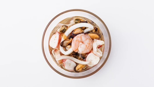 Коктейль из морепродуктов в масле, 180 г Коктейль из морепродуктов в масле, 180 г