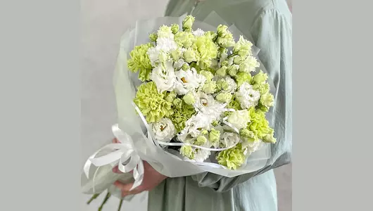 Букет Белый мохито с&nbsp;эустомой FMART by flowwow