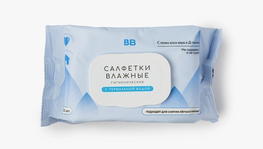 Салфетки влажные гигиенические с&nbsp;термальной водой, 100 шт