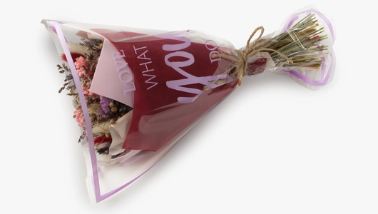 Букет сухоцветов "Нежный" с&nbsp;гелихризумом, гипсофилой, лагурусом