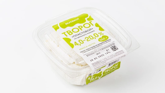 Творог "Пластовой" из цельного молока, 350 г Творог "Пластовой" из цельного молока, 350 г