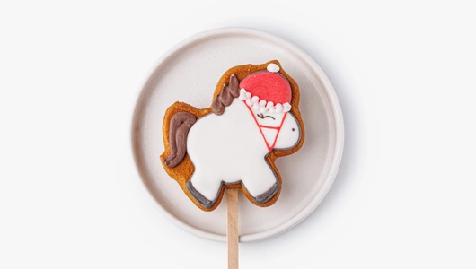 Пряник имбирный "Зимнее очарование" на палочке, 1 шт.