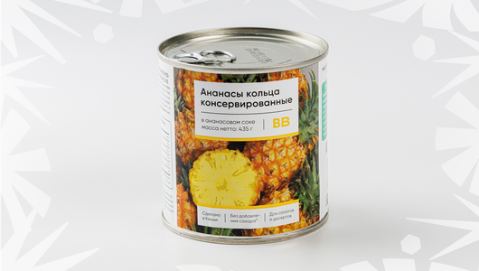 Ананасы кольца консервированные в ананасовом соке