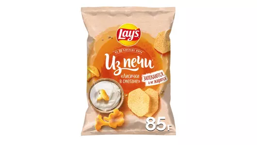 Чипсы картофельные Lay`s Из печи Лисички в сметане 85 г