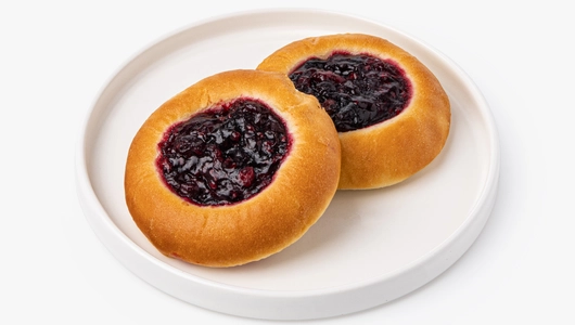 Булочки-кругляшки "Постные" с&nbsp;ягодной начинкой, 2 шт