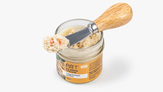 Риет из икры трески с камчатским крабом, 100 г