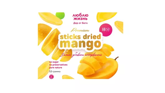 Манго сушеное Люблю Жизнь 53 г