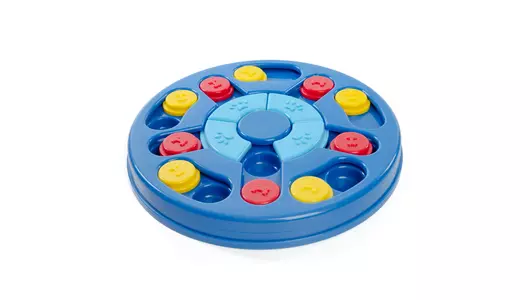 SkyRus Игрушка для собак и кошек интерактивная "Round Puzzle", синяя