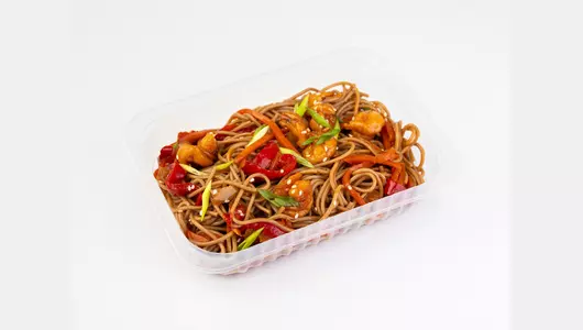 Гречневая лапша с&nbsp;креветкой в&nbsp;перечном соусе