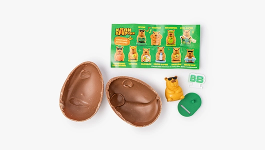 Яйцо шоколадное с&nbsp;подарком, 20г (Капибары ВВ)