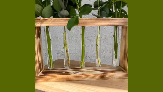 Рамка с&nbsp;колбами Розы с&nbsp;эвкалиптом FMART by flowwow