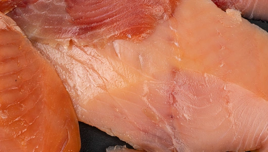 Горбуша ломтики холодного копчения, вес