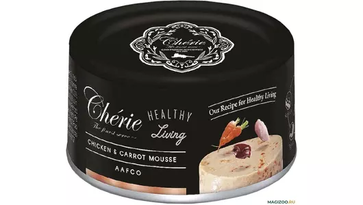 Влажный корм для кошек Pettric Cherie Healthy Living мусс с курицей и морковью 80 г