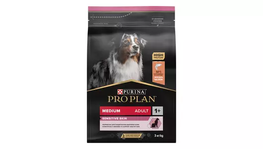 PRO PLAN Sensitive Skin Medium Adult Корм сух.лосось д/собак средних пород 3кг