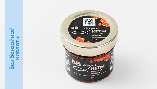 Икра кеты зернистая соленая ст/б охл., 100 г Икра кеты зернистая соленая ст/б охл., 100 г