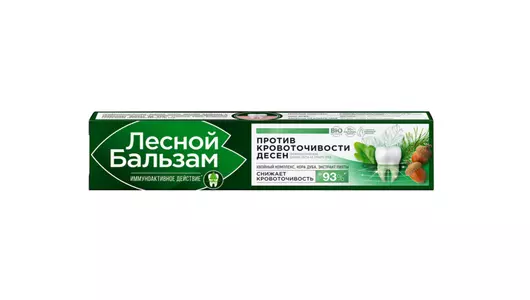 Зубная паста Лесной Бальзам против кровоточивости десен кора дуба и пихта 75 мл Зубная паста Лесной Бальзам против кровоточивости десен кора дуба и пихта 75 мл