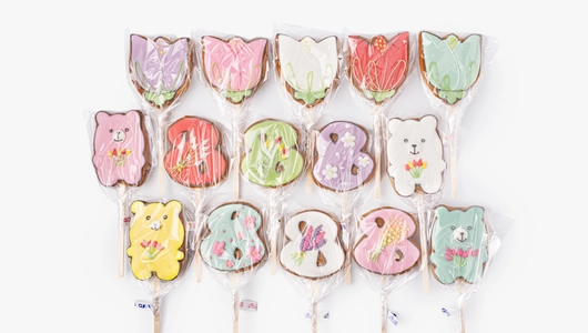 Пряник имбирный "8 марта" на&nbsp;палочке, 1 шт.