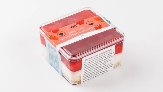 Кейс-торт "Чизкейк с&nbsp;клубникой", 350 г