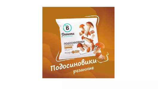 Грибы Планета Витаминов Подосиновики резаные замороженные 300 г