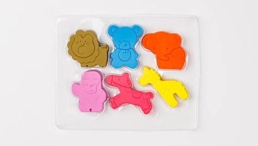 Восковые карандаши "Животные", 6 шт.