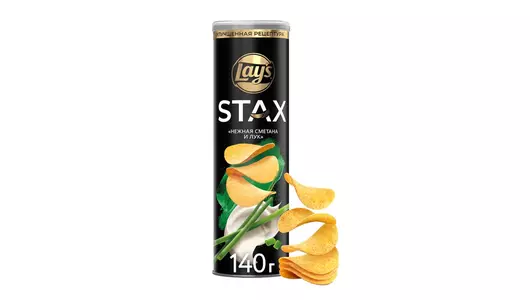 Чипсы картофельные Lay`s Stax Нежная сметана и лук 140 г
