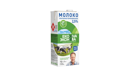 Молоко ЭкоНива ультрапастеризованное 2,5% 1 л