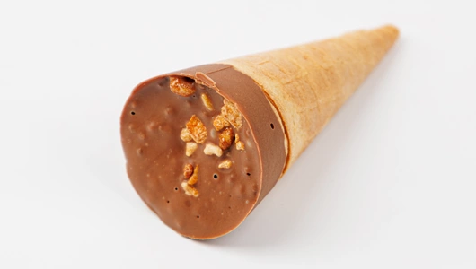 Вафельный рожок "Фундушок" с шоколадно-ореховой начинкой Вафельный рожок "Фундушок" с шоколадно-ореховой начинкой