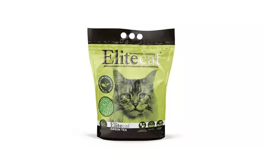 ELITECAT Наполнитель комкующийся, растительный «Tofu Green Tea», 6л