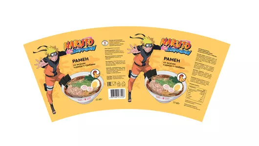 Лапша Naruto Рамен со вкусом курицы с грибами стакан 65 г