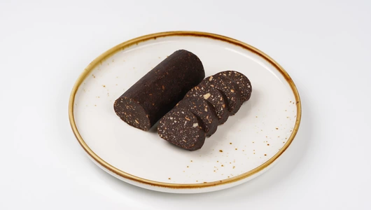 Пирожное Колбаска с какао (с грецким орехом) Пирожное Колбаска с какао (с грецким орехом)