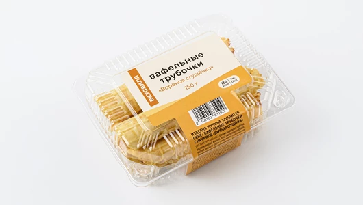 Вафельные трубочки "Вареная сгущенка" 150г Вафельные трубочки "Вареная сгущенка" 150г