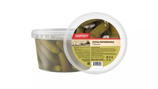 Огурцы Добросот маринованные Пряные 600 г
