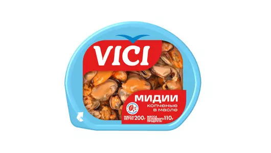 Мидии Vici копченые в масле 200 г