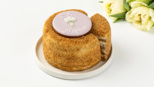 Торт "Открытка" медово-сметанный, 270 г