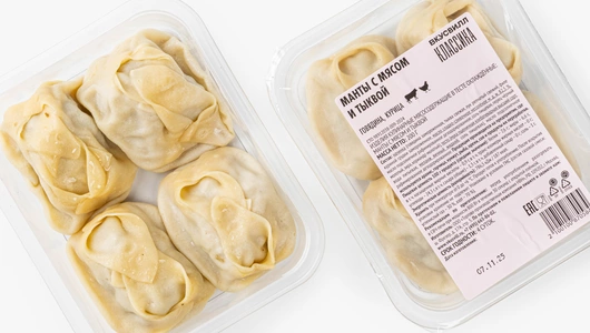 Манты с мясом и тыквой