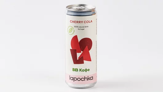 Напиток безалкогольный среднегазированный "Lapochka Cherry Cola" (Лапочка Черри Кола), кафе