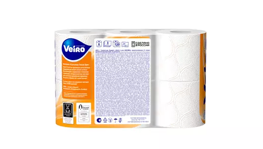 Бумага туалетная Veiro Luxx с&nbsp;ароматом манго 3-слойная 6 рулонов