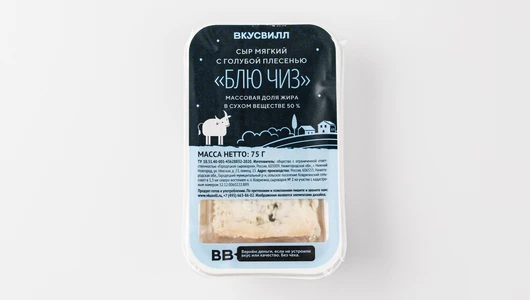 Сыр мягкий с голубой плесенью "Блю Чиз", 75&nbsp;г