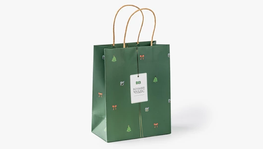 Пакет бумажный "Подарочный" (180*230*100 мм)