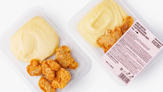 Филе минтая жареное в кляре с картофельным пюре