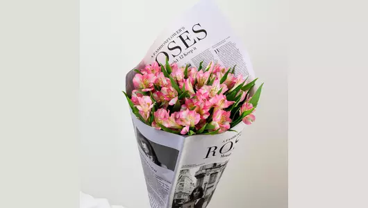 Букет "Розовая магия" из&nbsp;11 розовых альстромерий FMART by flowwow