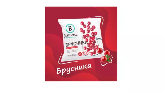 Брусника Планета Витаминов замороженная 250 г