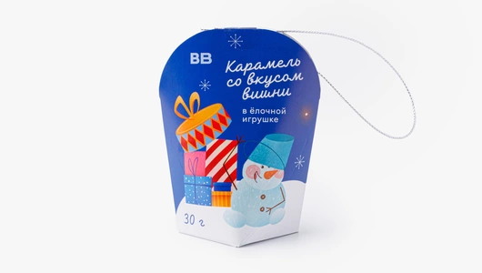 Карамель со вкусом вишни в ёлочной игрушке, 30г
