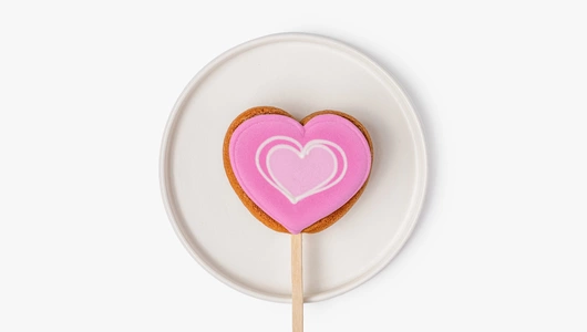 Пряник "День влюбленных" на&nbsp;палочке, 1 шт.