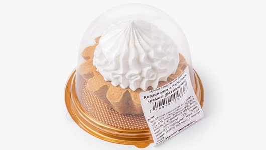 Корзиночка с&nbsp;белковым кремом (без начинки)