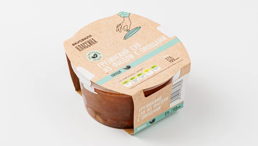 Грузинский суп из фасоли с овощами