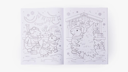 Книжка-раскраска "Капибары и зимние истории"