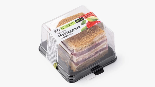 Пирожное "НеМедовик" с&nbsp;малиной, веган