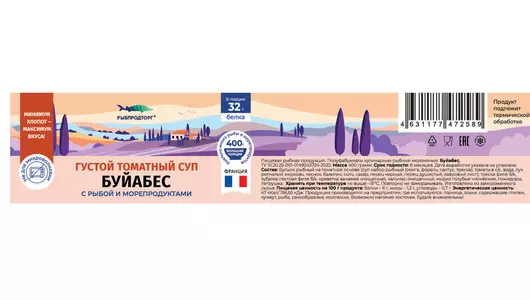 Суп РыбПродТорг Буйабес замороженный 400 г